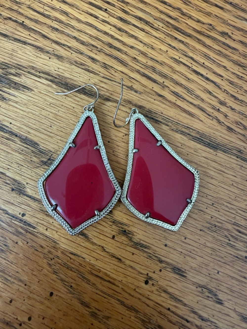 Kendra Scott Red & Gold Earrings
